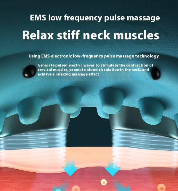 Cervical traction pillow with acupressure points, view 6